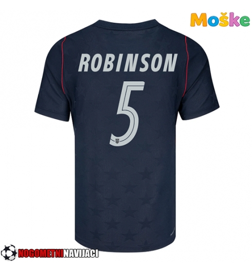 Moške Nogometnih dresov Združene države Antonee Robinson #5 Gostujoči SP 2026 Kratki rokavi Moške Nogometnih dresov Združene države Antonee Robinson #5 Gostujoči SP 2026 Kratki rokavi